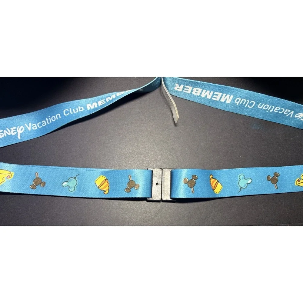 Disney Vacation Club Member Adjustable Lanyard Blue Snack Symbols 2024‎ DVC